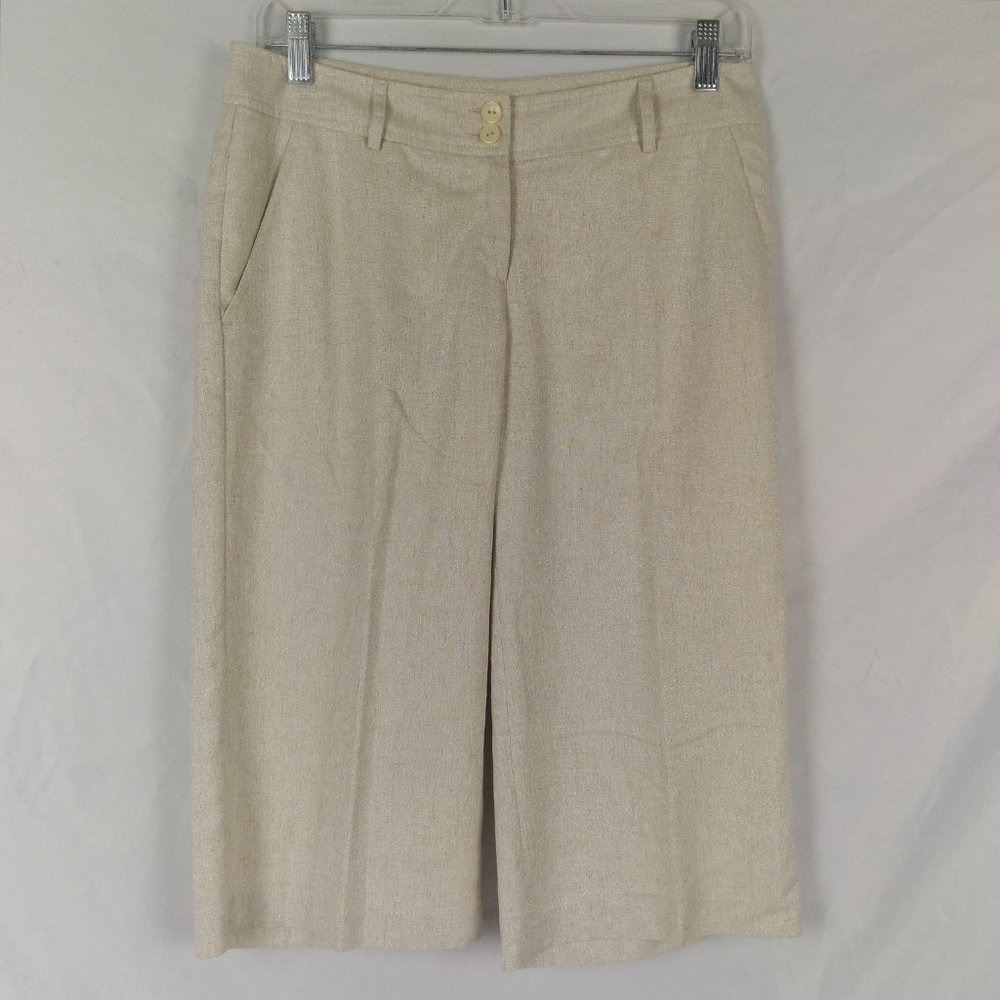 White House Black Market Linen Blend Capri Pants 4